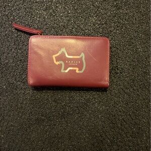 Radley London Maroon Wallet with Dog Motif